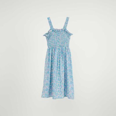 Imagen 2 del producto Vestido Midi Estampado sin Mangas Niña Chess Celeste, Lila