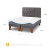 Cama Europea CIC Base Dividida 2 Plazas Alaska + Respaldo