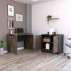 Combo Escritotio + Cajonera 2 Puertas TuHome Home Office Negro Soft-Co&ntilde;ac