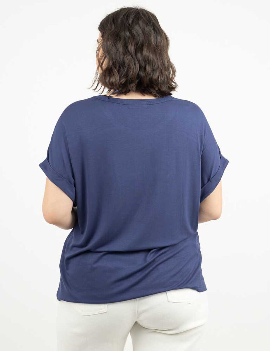 Polera Con Estampado Manga Corta Mujer Extralindas