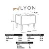 Pouf Latam Home Lyon Lino Beige