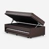 Bed Boxet Rosen 1,5 Plazas Ergo T + Respaldo + Velador Robin Tostado