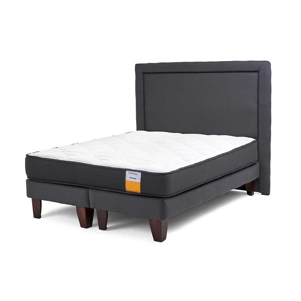 Cama Europea Drimkip Base Dividida King Funcional + Respaldo