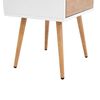 Velador TuHome Otom 1 Cajones Blanco y Rovere