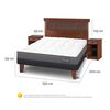 Cama Europea CIC 2 Plazas Anatomic + Respaldo + 2 Veladores New Dublin Caramelo