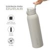 Botella T&eacute;rmica Agua Lhotse Acero Inox 3 Tapas HydroCore 1Lt Beige