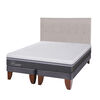 Cama Europea CIC Base Dividida 2 Plazas Ortopedic Advance + Respaldo Tigris