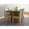 Juego de Comedor Home Mobili Halo 4 Sillas Grafito