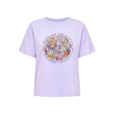 Polera Con Estampado Manga Corta Mujer Jacqueline De Yong