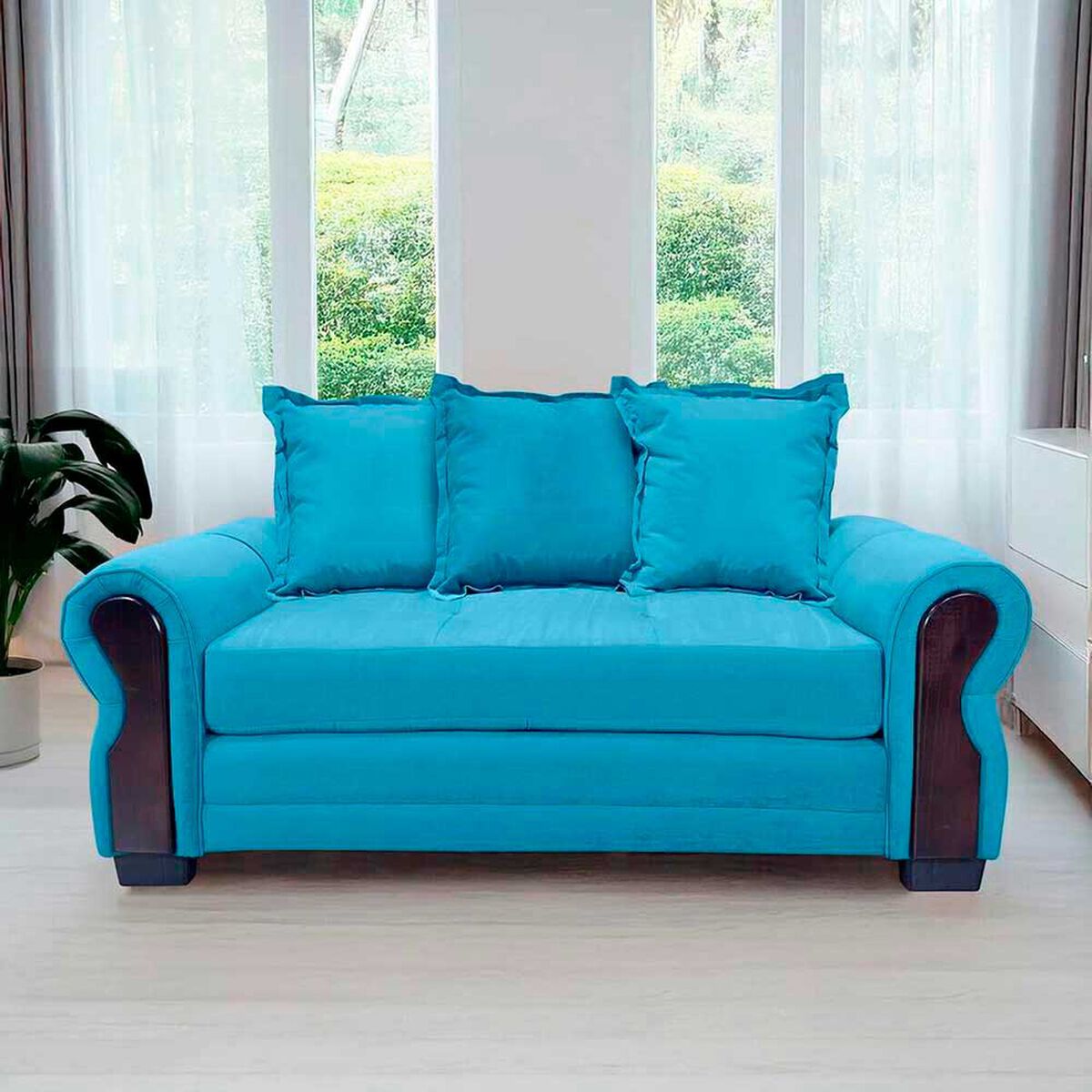 Sof&aacute; Living Factory Arizona 2 Cuerpos Azul