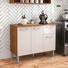 Mueble de Cocina Base Vekkahome Evandro 1 Cajón 3 Puertas Blanco