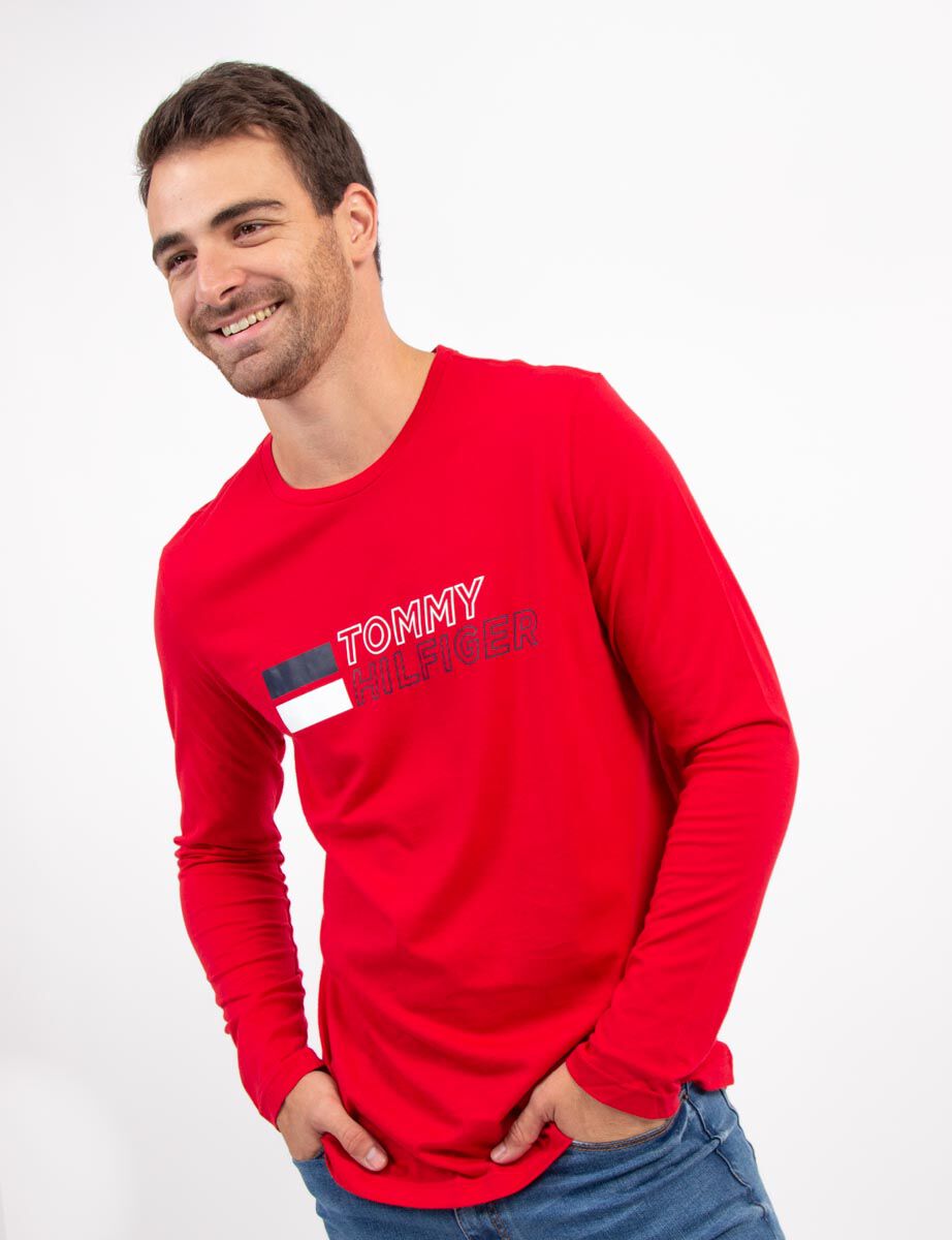 Polera Manga Larga Hombre Tommy Hilfiger
