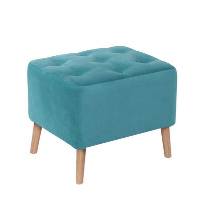 Pouf Latam Home Lyon Tela Velvet Turquesa