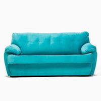 Sofá Cabsur Caburga 3 Cuerpos Felpa Turquesa