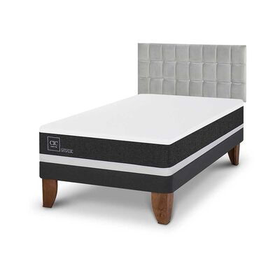 Imagen 2 del producto Cama Europea CIC 1,5 Plazas Ortopedic + Respaldo Sile