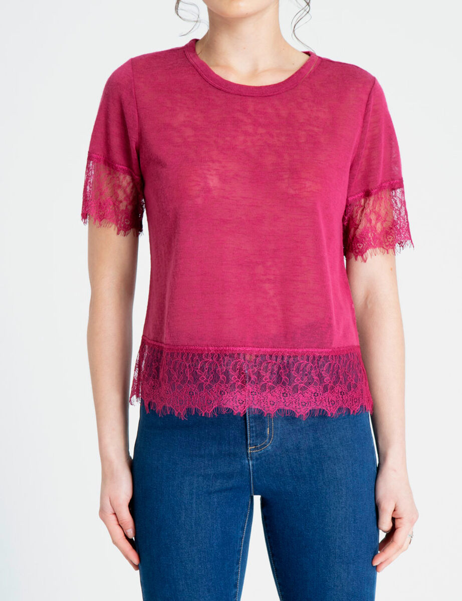 Polera Mujer Icono Encaje