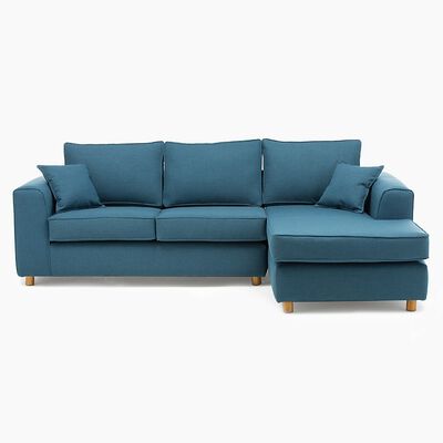 Sofá Seccional Barra Design Monaco Derecho 3 Cuerpos Azul