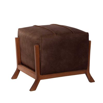 Pouf Latam Home Marsella Cuero Kentucky Café Moro