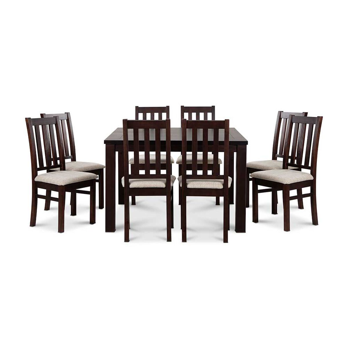 Juego de Comedor CIC Ñuble Chocolate 8 Sillas