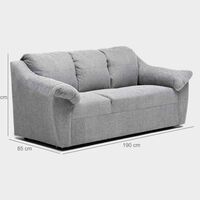 Sofá Cabsur Genova 3 Cuerpos Gris