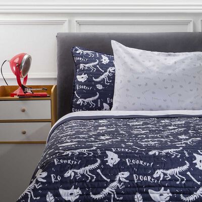 Set Quilt Infantil + Juego de Sábanas Casanova Kids 1,5 Plazas Dino