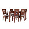 Juego de Comedor Muebles Hema Roma 6 Sillas Nogal