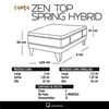 Cama Europea Latam Home 1,5 Plazas Zen Top Spring Hybrid Velvet Beige
