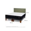Cama Europea CIC Base Dividida King Súper Premium + Respaldo Villarrica Olivo