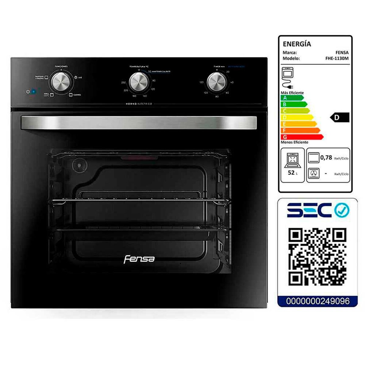 Horno Empotrado Fensa FHE-1130M 59 lts.
