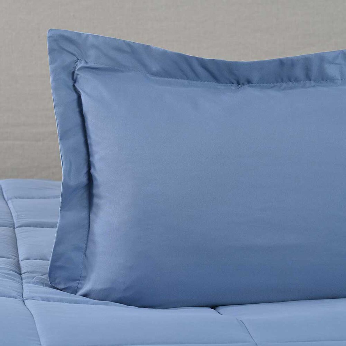 Plum&oacute;n American Family 1.5 Plazas Bicolor Azul