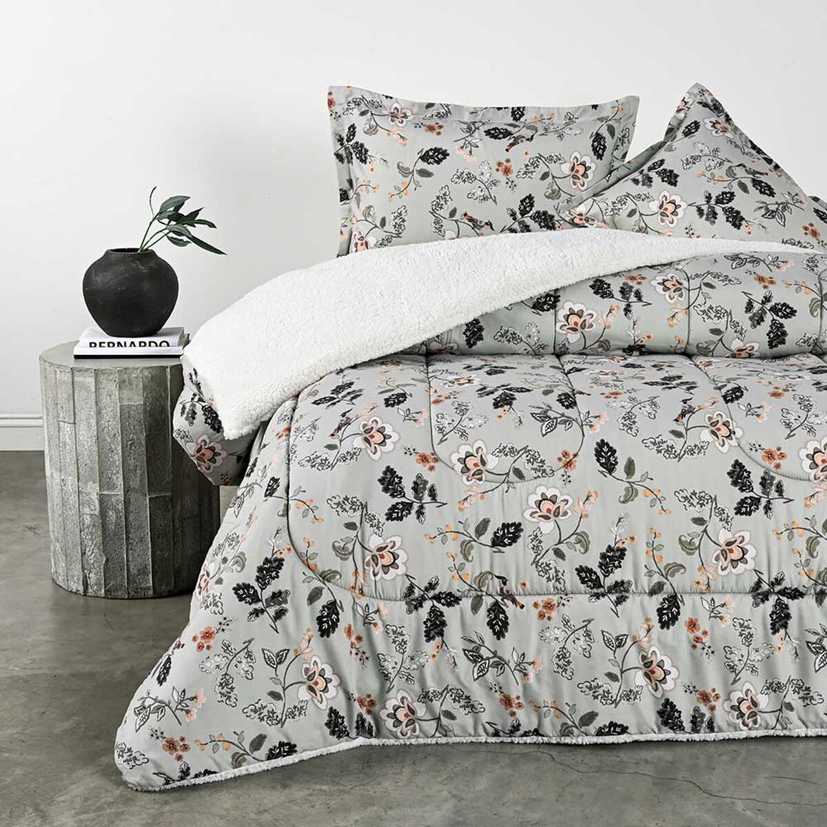 Plumón Elements & Co 2 Plazas Bird Gris