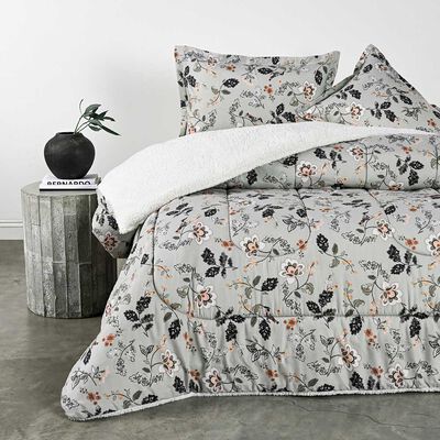 Plumón Elements & Co 2 Plazas Bird Gris