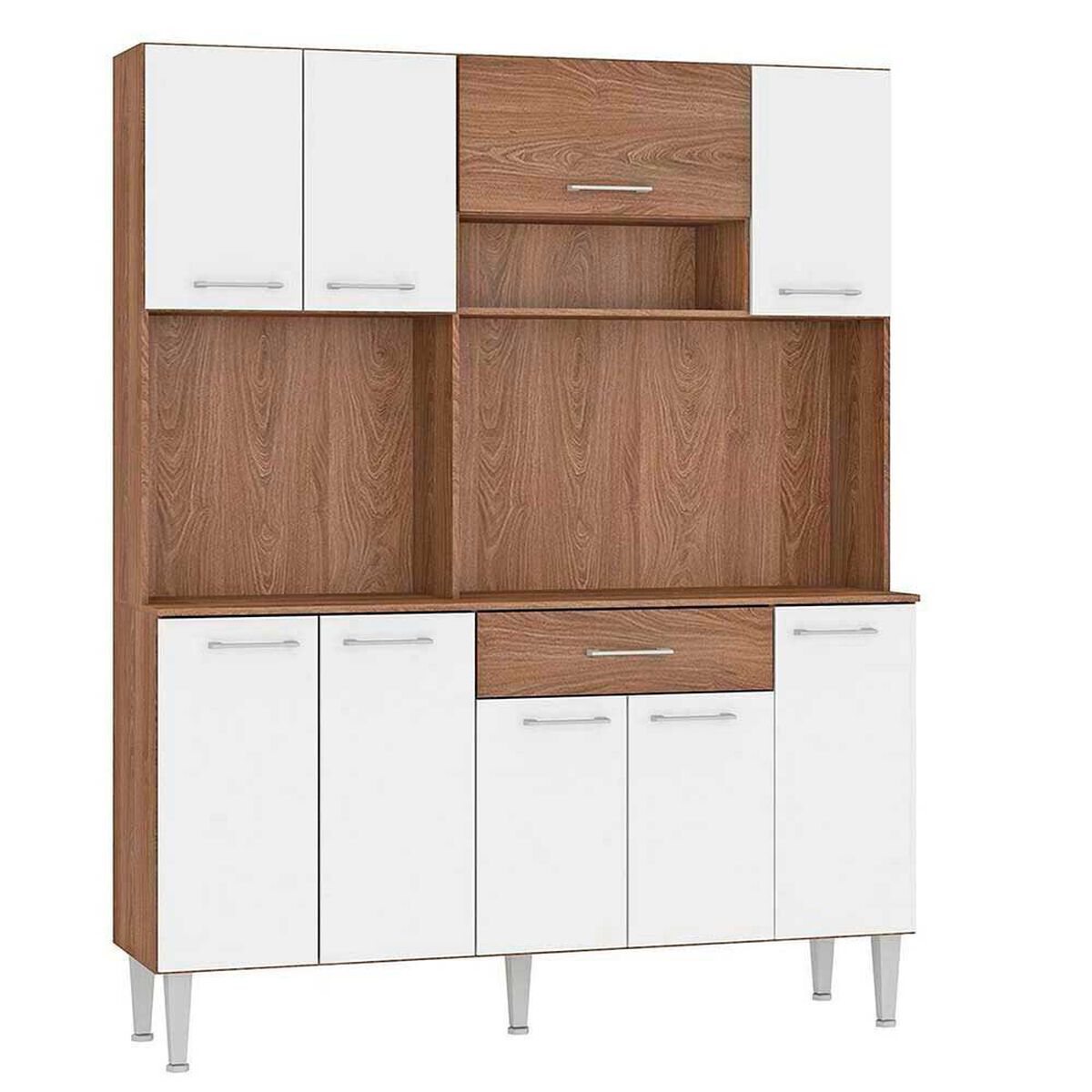 Mueble de Cocina Vekkahome Emi 1 Caj&oacute;n 9 Puertas Caf&eacute;