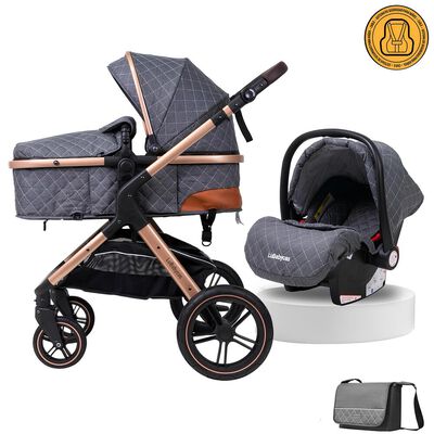 Imagen 1 del producto Coche Travel System con Accesorios LuBabycas X1 Gris