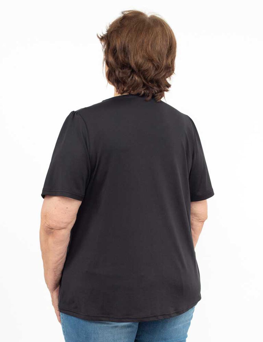 Polera Cuello V Manga Corta Mujer Extralindas