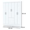 Clóset Kea Ideal 6 Puertas 2 Cajones Blanco