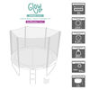 Cama Elástica Glow Up de 10ft 3.05 mts con Malla de Seguridad y Escalera