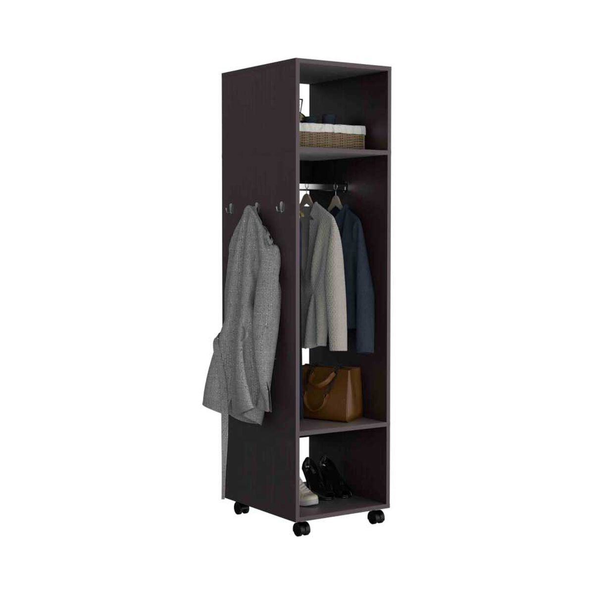 Clóset TuHome Custer con Espejo Wengue