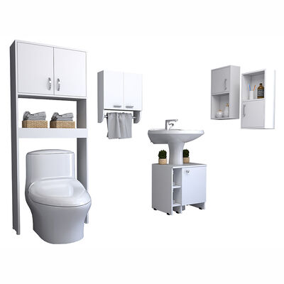 Imagen 2 del producto Combo Gabinete + Mueble Lavamanos + Optimizador Baño + Mueble Auxiliar  TuHome Big Bath