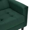 Set 2 Sillones Bodevir Retro Felpa 1 Cuerpo Verde Botella