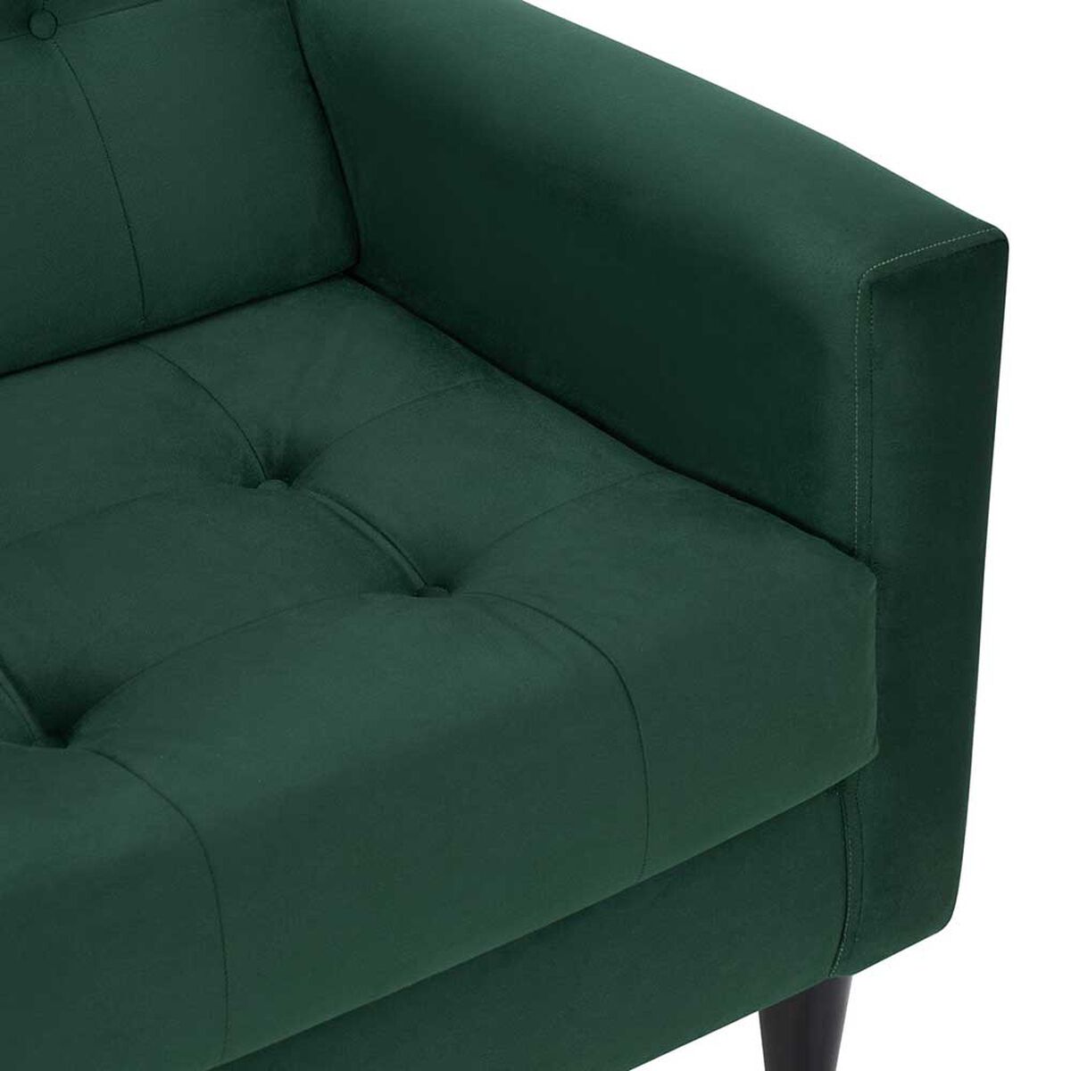 Set 2 Sillones Bodevir Retro Felpa 1 Cuerpo Verde Botella