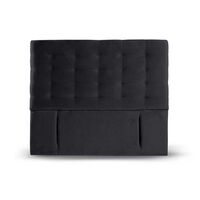 Respaldo Latam Home King Napoles Tela Velvet Negro