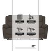 Sofá Reclinable Zoy Home Thane 3 Cuerpos Moca