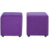 Set 2 Pouf Bodevir Cali Morado