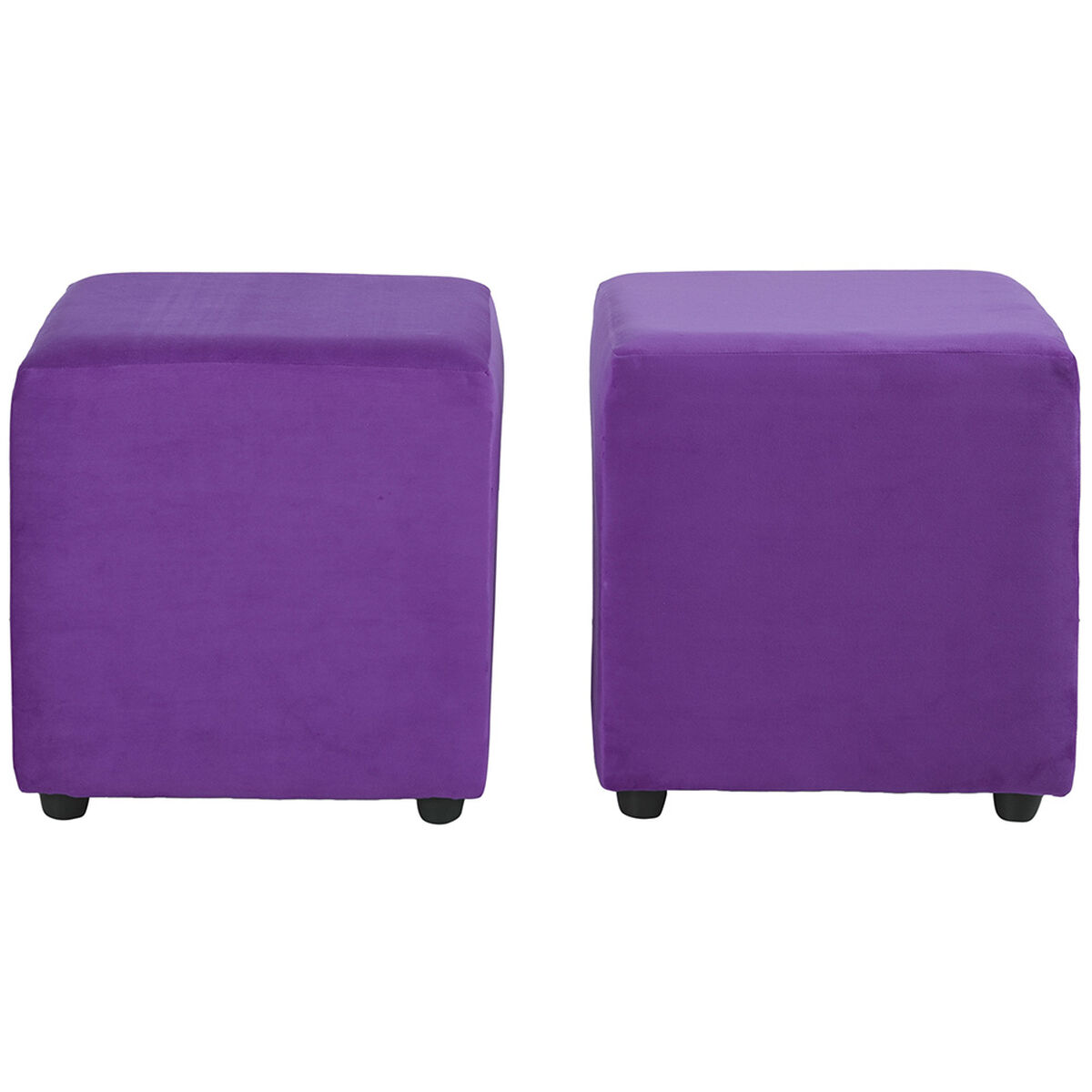 Set 2 Pouf Bodevir Cali Morado