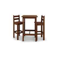 Juego de Comedor VekkaHome Alto 2 Sillas Chocolate