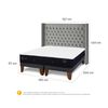 Cama Europea CIC Base Dividida King Premium + Respaldo Sesia