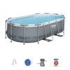 Piscina Estructural Bestway Power Steel Gris Oval 427 x 250 x 100 cm 7250 lt 