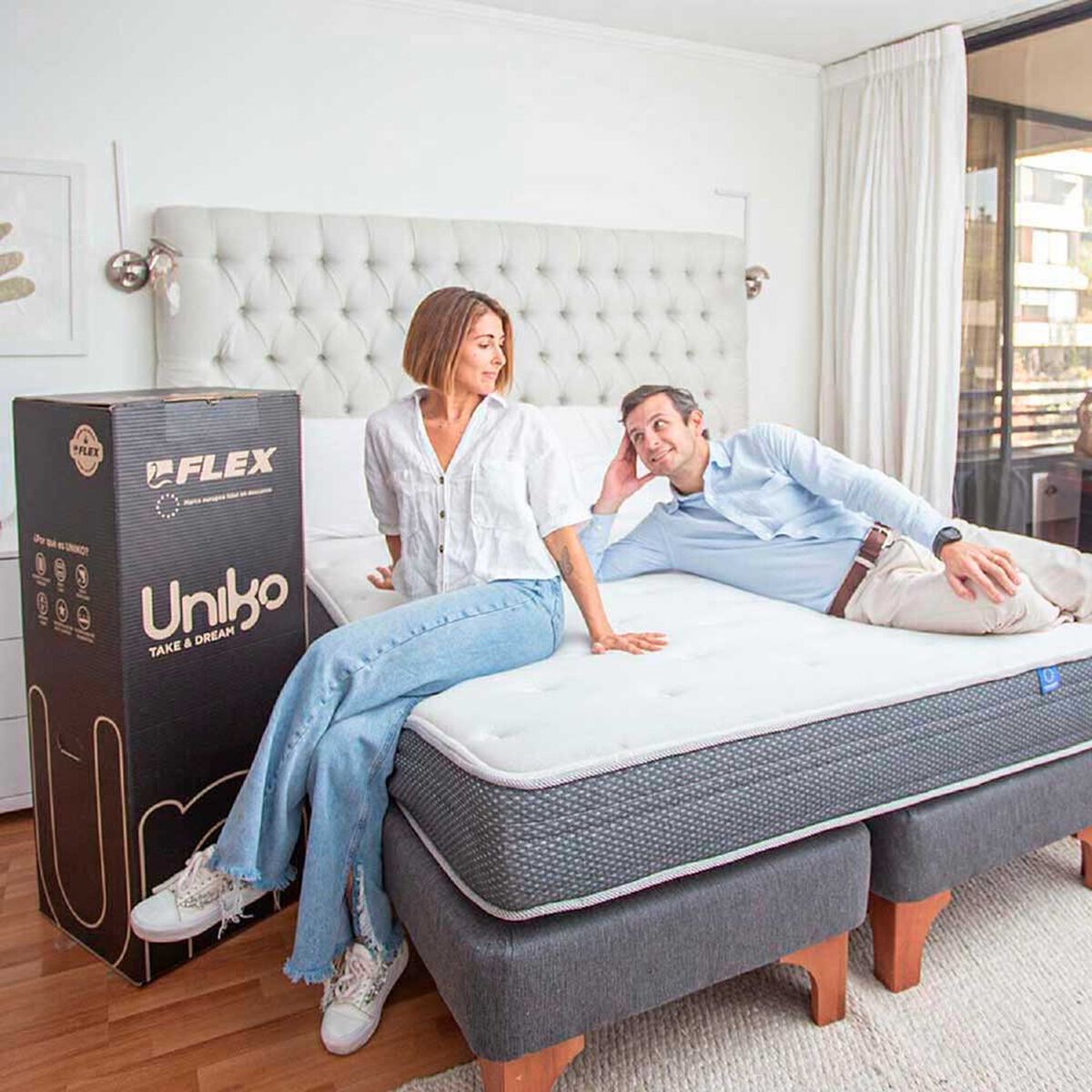 Cama Europea Flex 1,5 Plazas Uniko