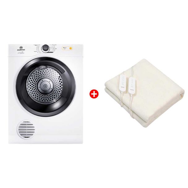 Combo Secadora de Ropa Mademsa 9D BZG 9 Kg. + Calientacamas Kioto CY2 2 Plazas
